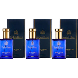 English Blazer Eau De Toilette 50ml 3 Pack Set Mens Classic Fragrance