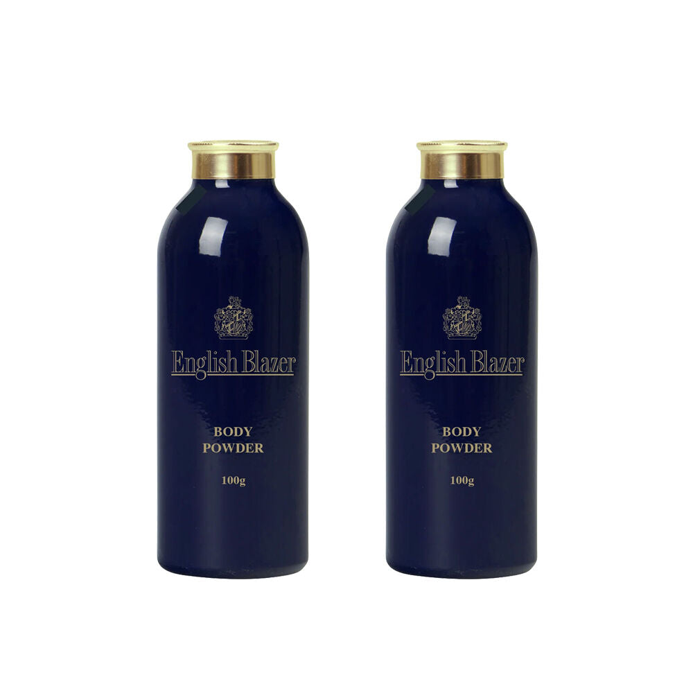 English Blazer Body Powder 2 Pack 100g Talc Free Cornstarch Deodorising