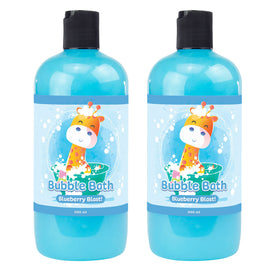 Baby & Me Blueberry Bubble Bath Kids 500ml Giraffe Bottle 2 Pack Tear Free