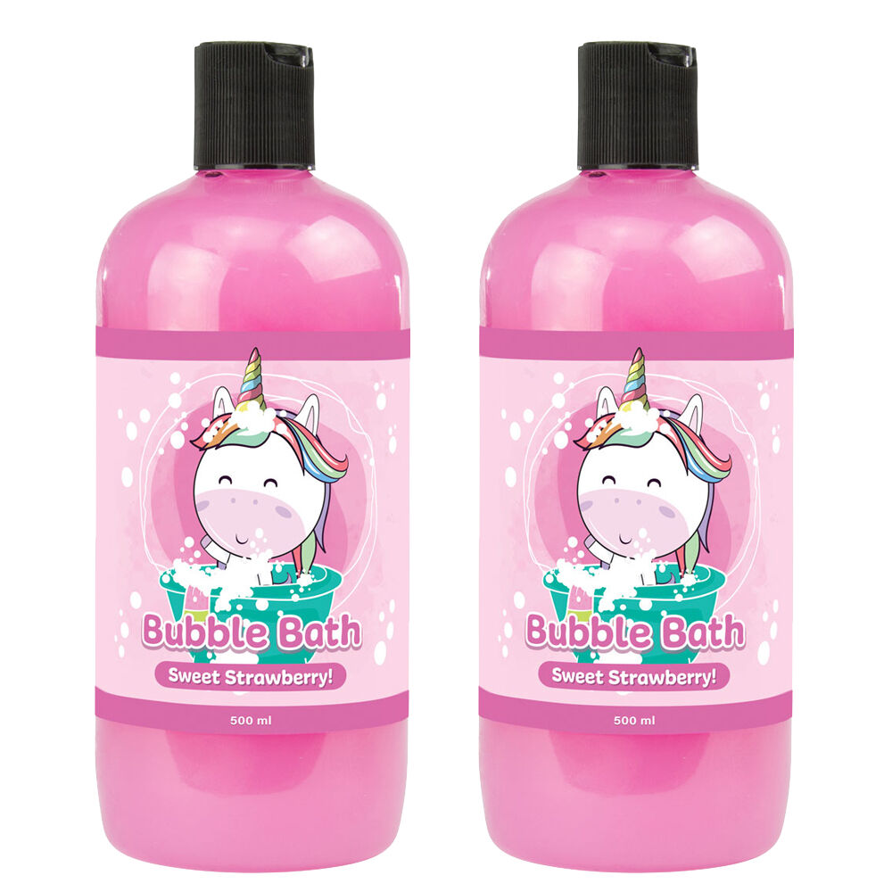 Baby & Me Kids Bubble Bath Unicorn Strawberry 500ml Twin Pack Tear Free