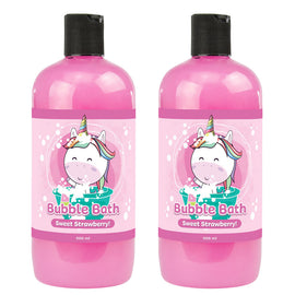 Baby & Me Kids Bubble Bath Unicorn Strawberry 500ml Twin Pack Tear Free
