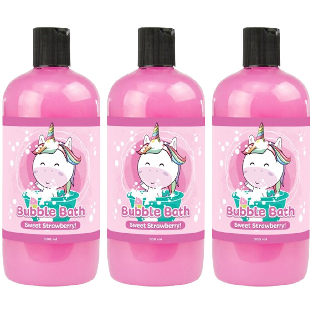 Baby & Me 3 x  Bubble Bath Kids Children Liquid Soap Unicorn 500ml