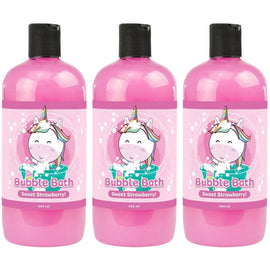 Baby & Me Unicorn Kids Bubble Bath 3 Pack Strawberry Scent 500ml Each