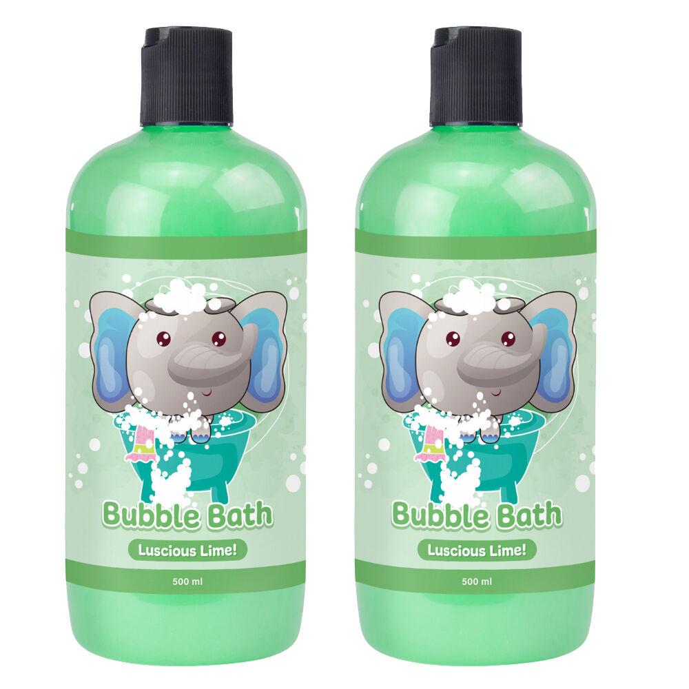Baby & Me Elephant Bubble Bath for Kids Luscious Lime 500ml x2 Gentle