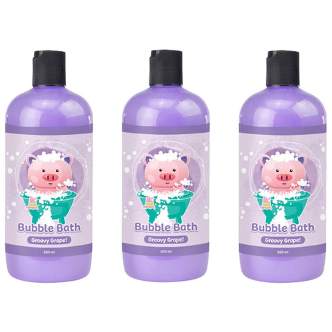 Baby & Me Piggy Bubble Bath 3 Pack 500ml Kids Foaming Liquid Soap