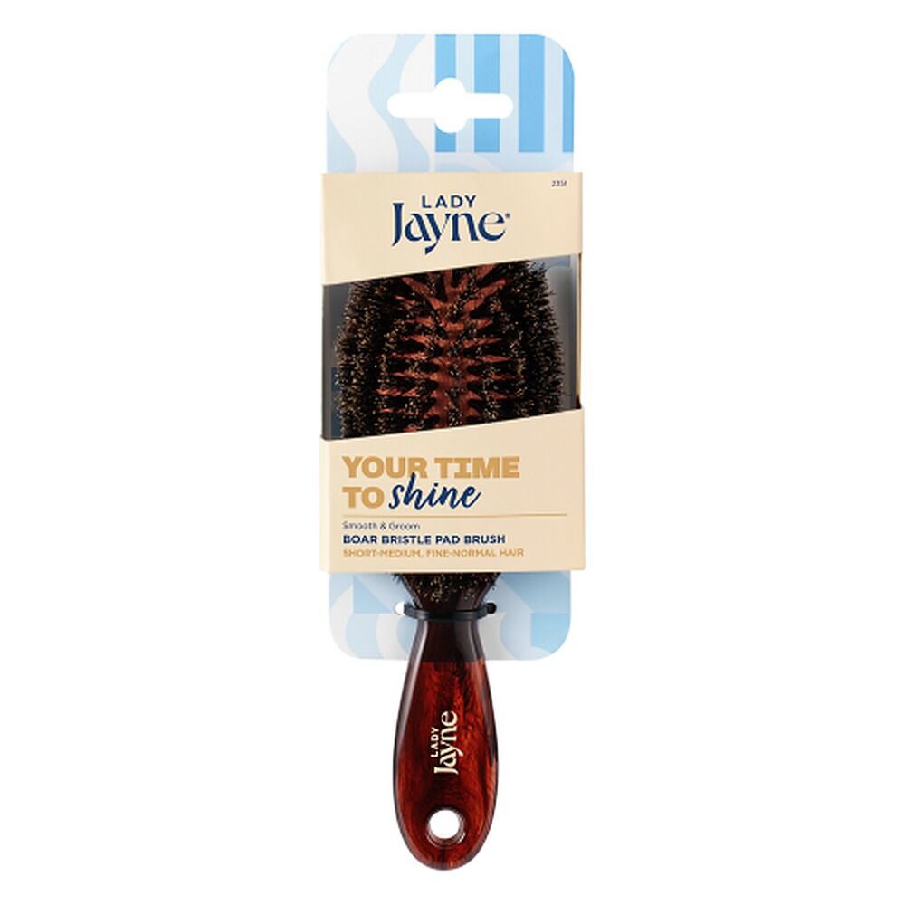 Lady Jayne Purse-Sized Boar Bristle Pad Brush x 3