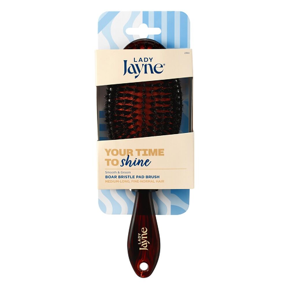 Lady Jayne Large Boar Bristle Pad Brush x 3