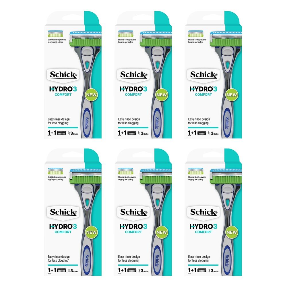 Schick Hydro3 Razor & 1 Blade Pack of 6