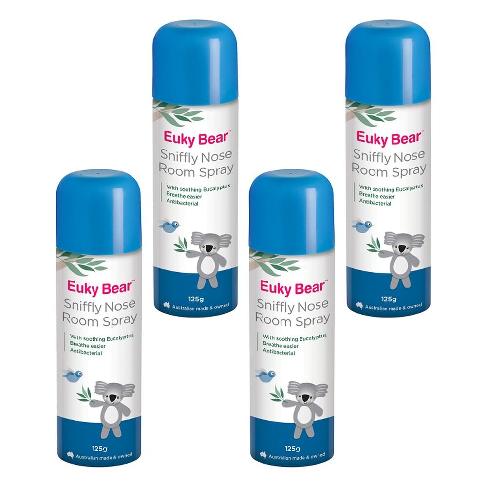 Euky Bear Sniffly Nose Spray 125g x 3 Bundle of 4