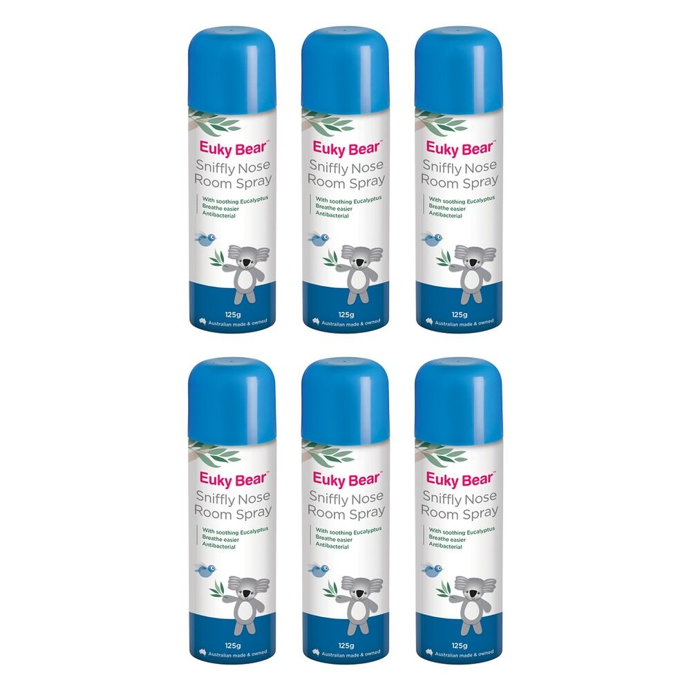 Euky Bear Sniffly Nose Spray 125g x 3 Bundle of 6
