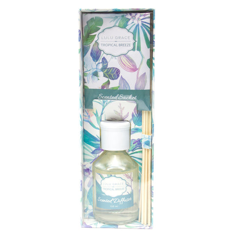 Lulu Grace Tropical Breeze Diffuser 100ml & 10gm Scented Sachet