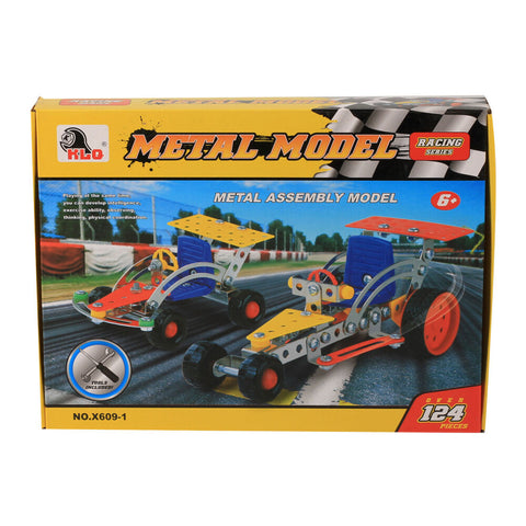 Assembly Vehicle 124 Piece Build Kit for Kids with Tools Wheels and Instructions