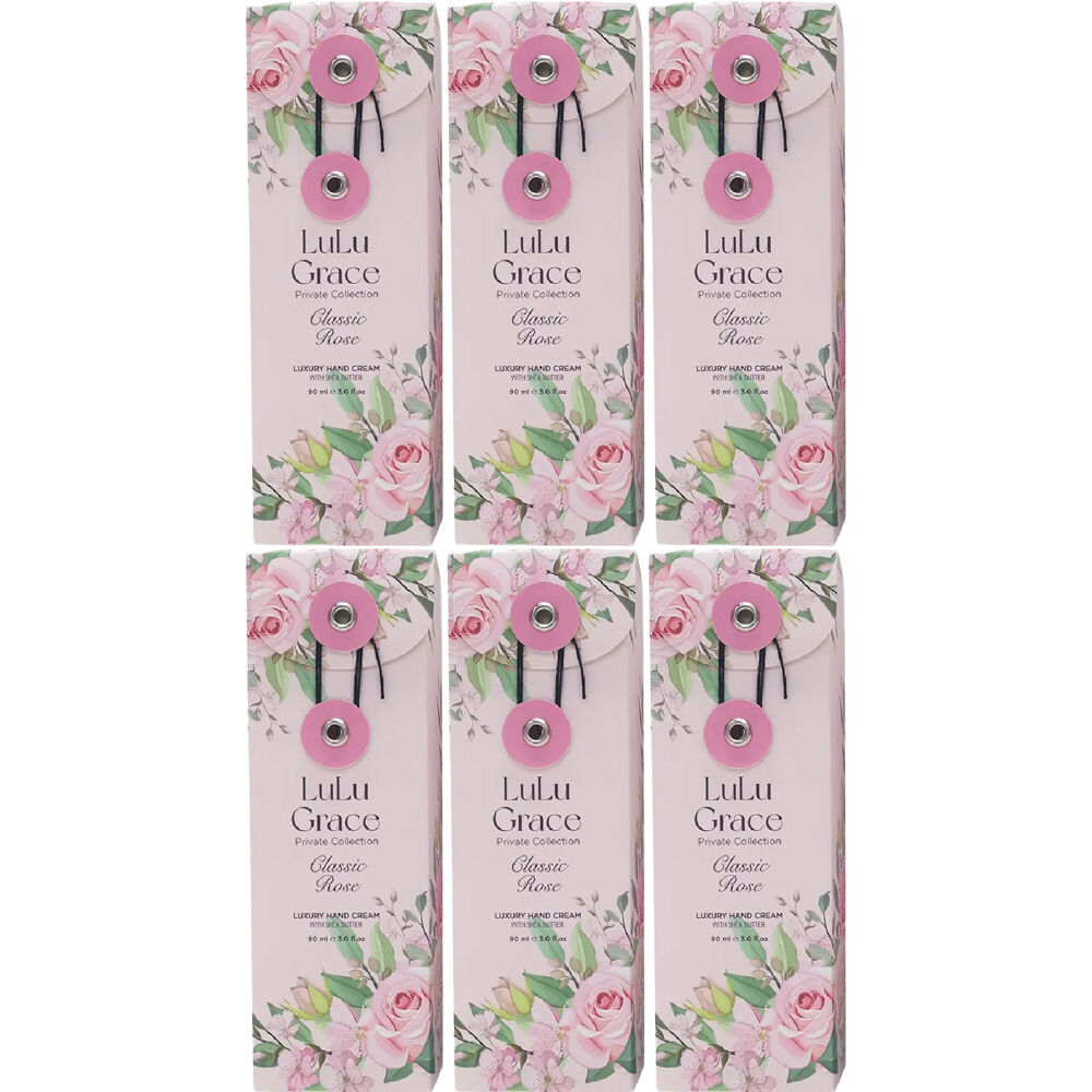 Lulu Grace Rose Hand Cream 90ml 6 Pack Nourishing Set