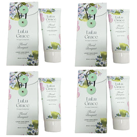 Lulu Grace Floral Bouquet Hand Cream 90ml Pack of 4 Nourishing Moisturiser