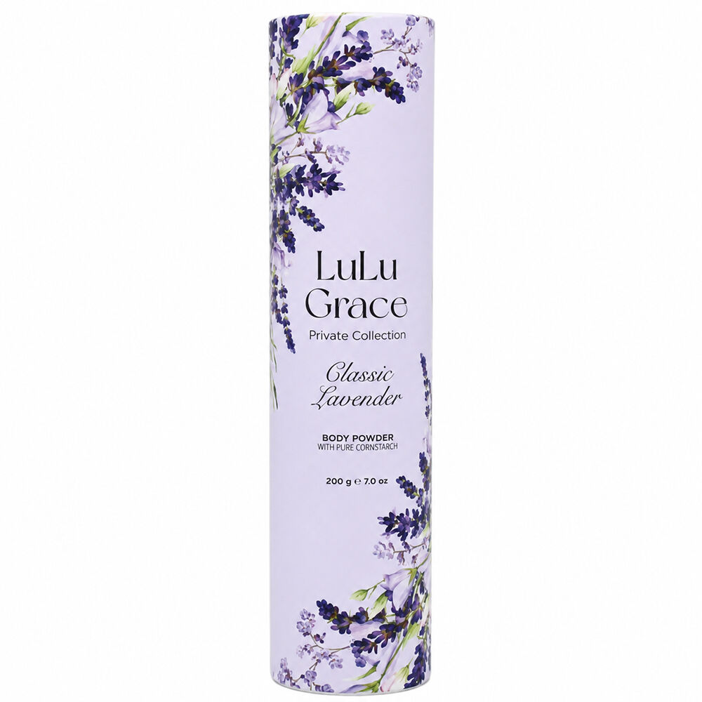 Lulu Grace Lavender Talc Free Body Powder 2 x 200g Corn Starch Scent