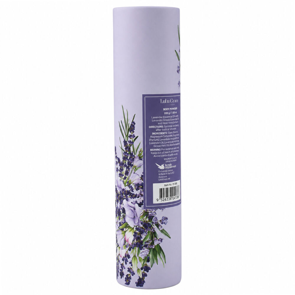 Lulu Grace 3 Pack Lavender Talc Free Body Powder 200gm Each