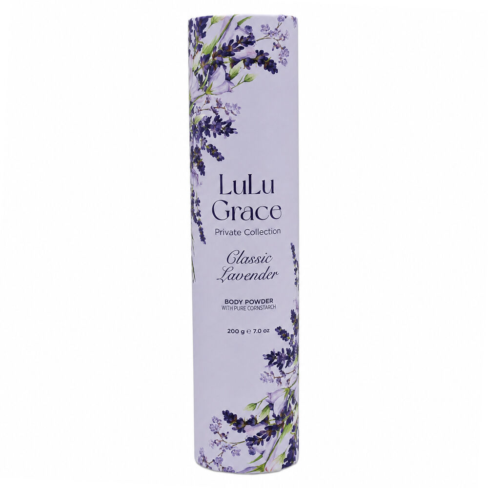 Lulu Grace Lavender Talc Free Body Powder 200gm Softening Scented Cornstarch