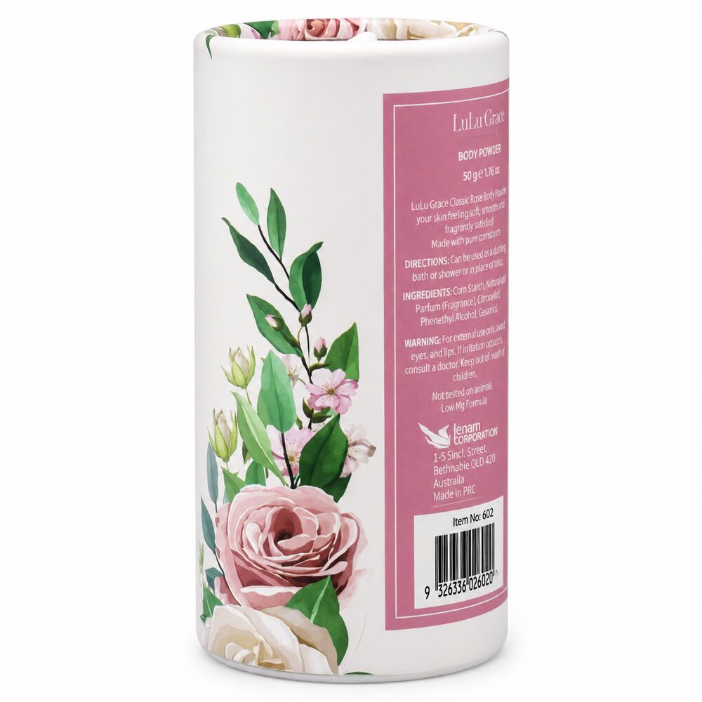 Lulu Grace Rose Talc Free Body Powder 50gm