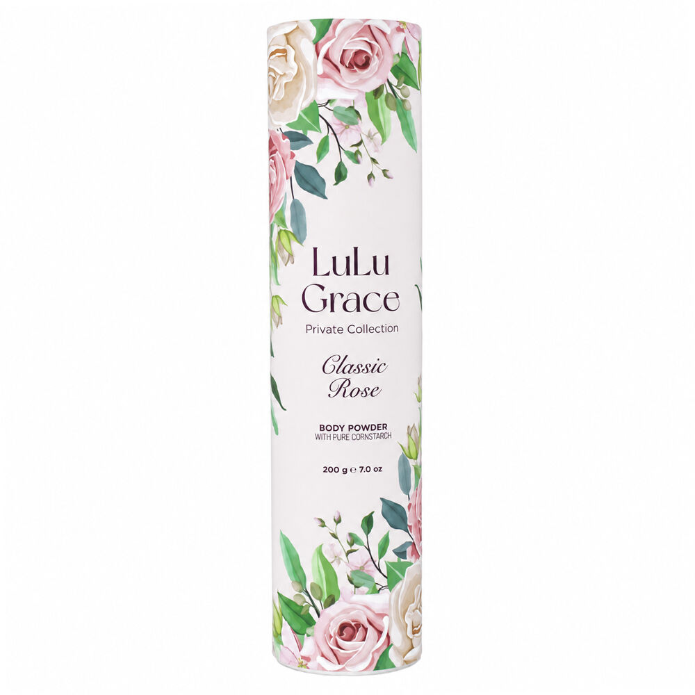 Lulu Grace Rose Talc Free Body Powder 200gm Soft Floral Scent