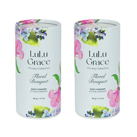 Lulu Grace Floral Bouquet Talc Free Body Powder 2 x 50g