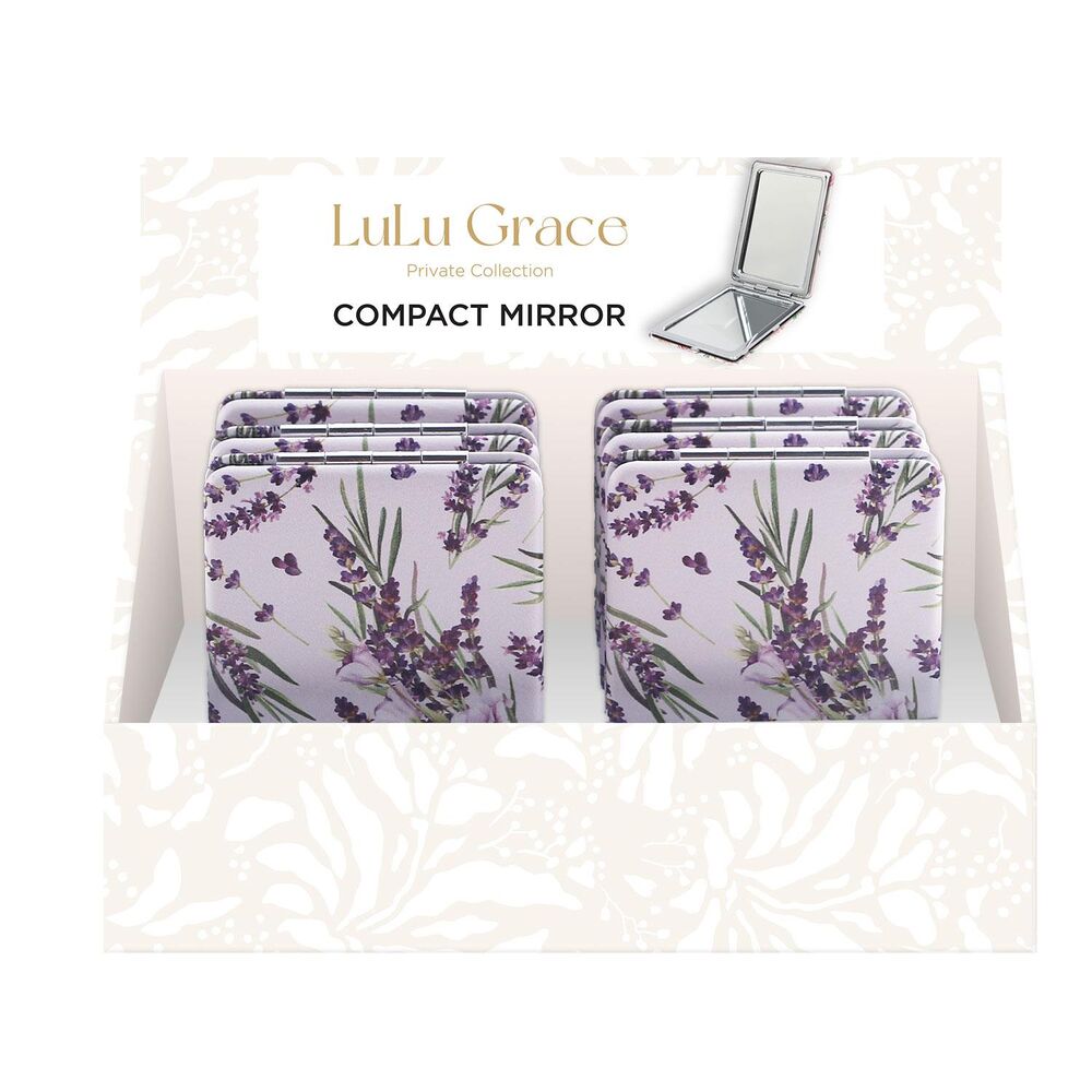 Lulu Grace Classic Lavender Compact Mirror Display of 6