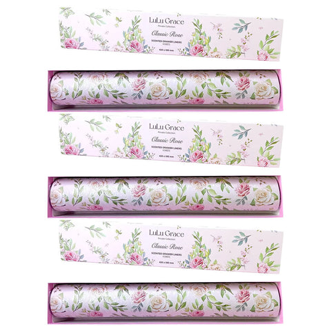 Lulu Grace Rose Drawer Liners Pack of 6 x 3 Set Scented Paper Sheets