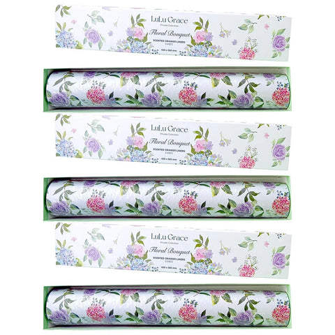 Lulu Grace Floral Drawer Liners Scented 6 Pack x 3 Set Long Lasting Fragrance