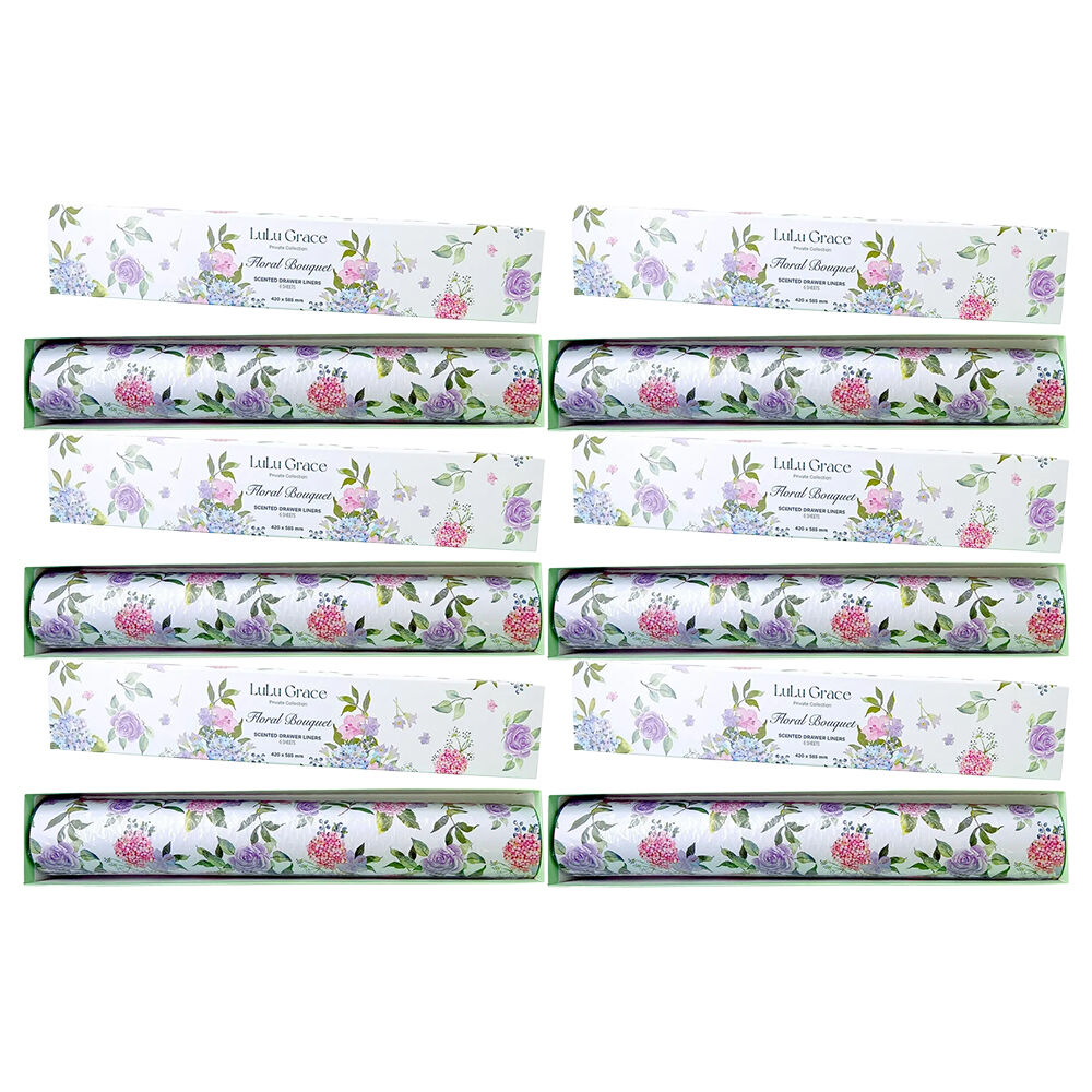 Lulu Grace Floral Drawer Liners 6 Pack x 6 Set Scented Storage Sheets
