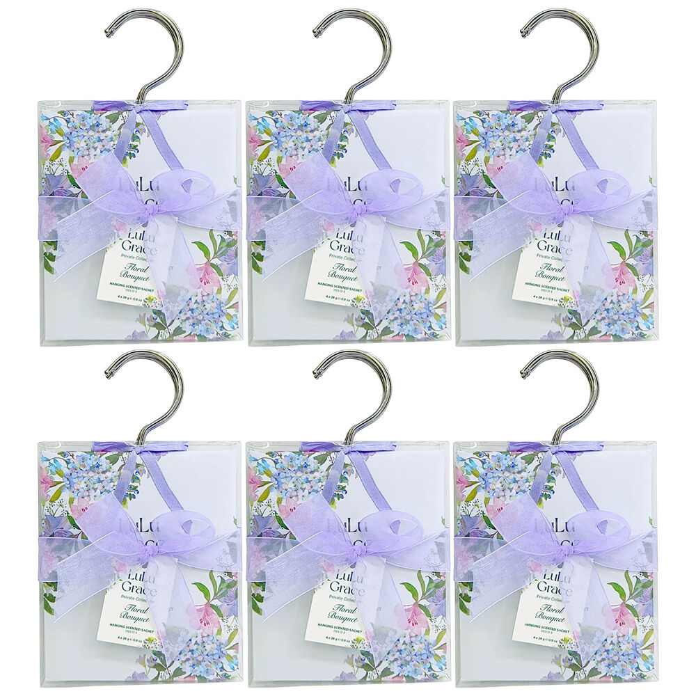 Lulu Grace Floral Scented Sachets 4 x 28g x 6 Set Drawer Fresheners