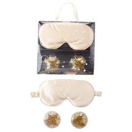 Lulu Grace Sleep Eye Mask and Eye Duo Pads Set Gold