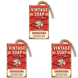 Crewman 3 x Mens Energising 200g Vintage Soap