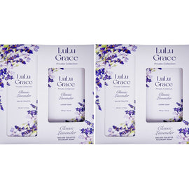 Lulu Grace Lavender 2x Gift Set 50ml Eau De Toilette EDT & 100gm Soap