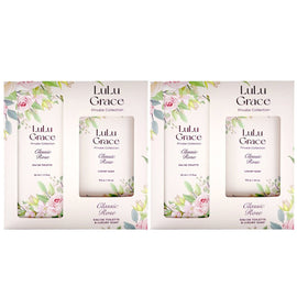 Lulu Grace Rose 2x Gift Set 50ml Eau De Toilette EDT & 100gm Soap