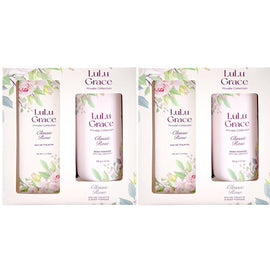 Lulu Grace Rose 2x Gift Set 50ml EDT Spray & Talc Free Body Powder 50g