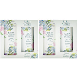 Lulu Grace Floral Bouquet 2x Gift Set 50ml EDT Spray & Talc Free Body Powder 50g