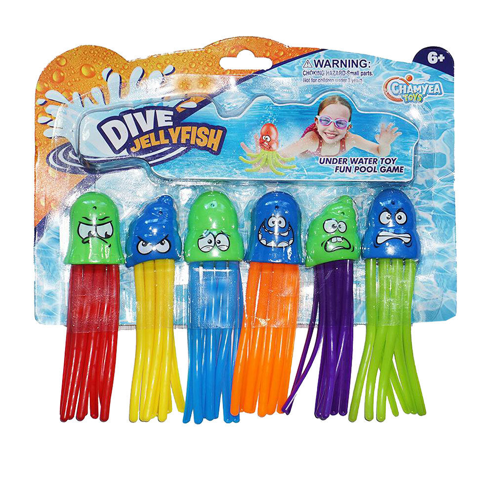 Kids Pool Dive Toy 6 Jellyfish Set for Underwater Games Age 6+