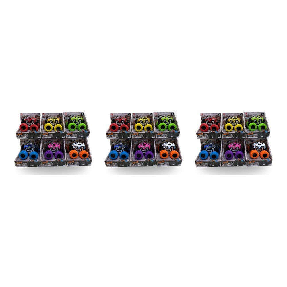 Die-Cast 4x4 Big Wheel Truck 12.5 x 10 x 12cm Assorted Colours - Random Colour Supplied Pack of 3