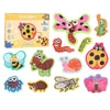 Kids Puzzles Cute Insects 19.5 x 3.5 x 14.5cm 12 Patterns 56 Pieces