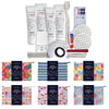 Lulu Grace Holiday Survival Kit Travel Toiletry Pouch Assorted Prints Box of 6 Bundle of 6