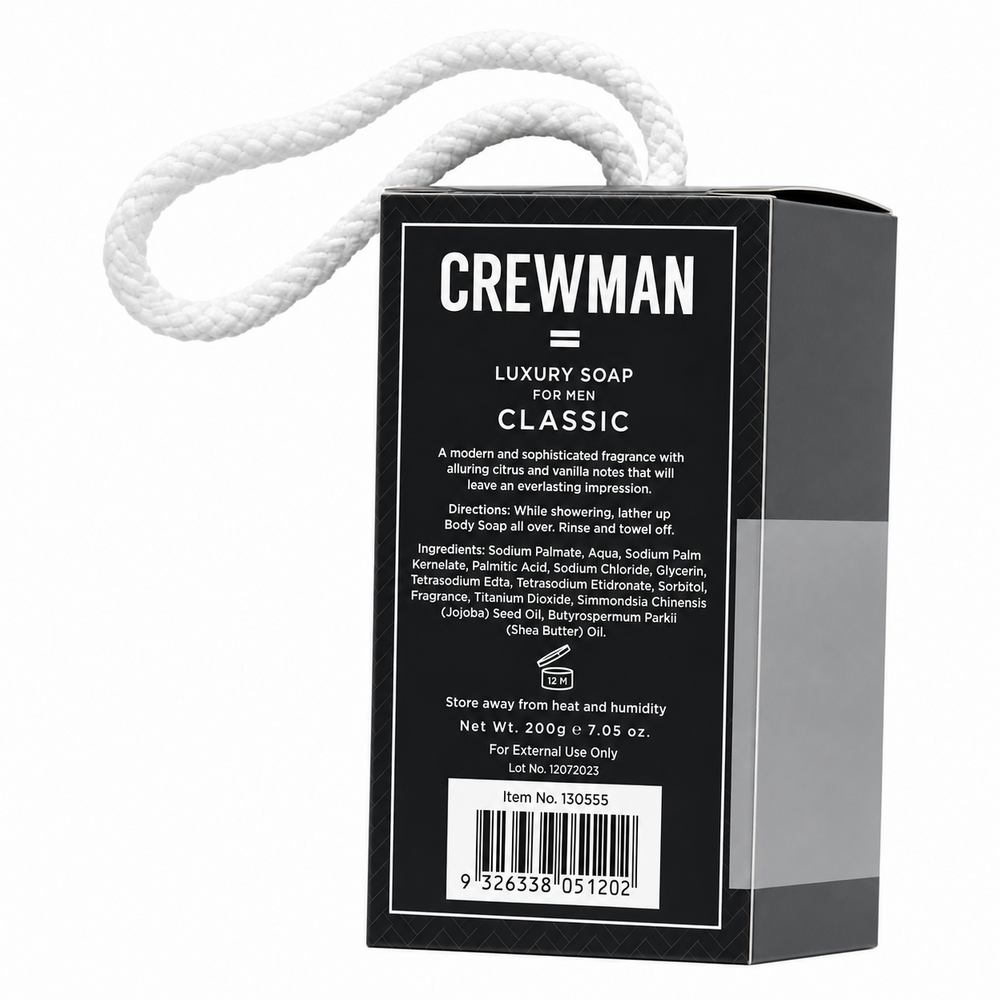 Crewman Mens Classic 200g Soap On A Rope For Men