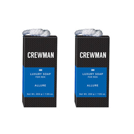 Crewman Mens Allure Soap 200g x 2 Pack Refreshing Ocean Scent