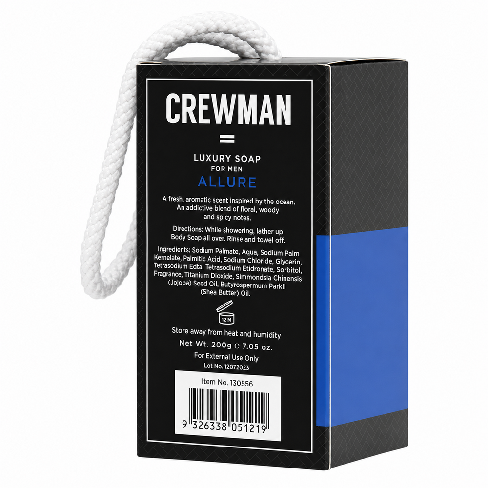 Crewman Mens Allure 200g Soap On A Rope For Men