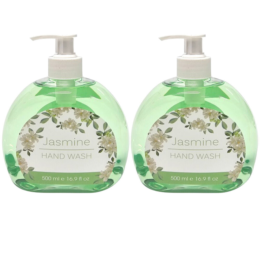 Safe Home Care Liquid Hand Soap Pump 2x 500ml Jasmine