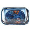 Lulu Grace 3 Piece Cosmetic Bag Set With Blue Floral Print Design Small