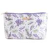 Lulu Grace Cosmetic Bag In Classic Lavender Print Design 23 x 6 x 13cm