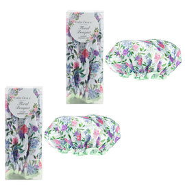 Lulu Grace Luxury Shower Cap Private Collection Classic Floral Bouquet x 2