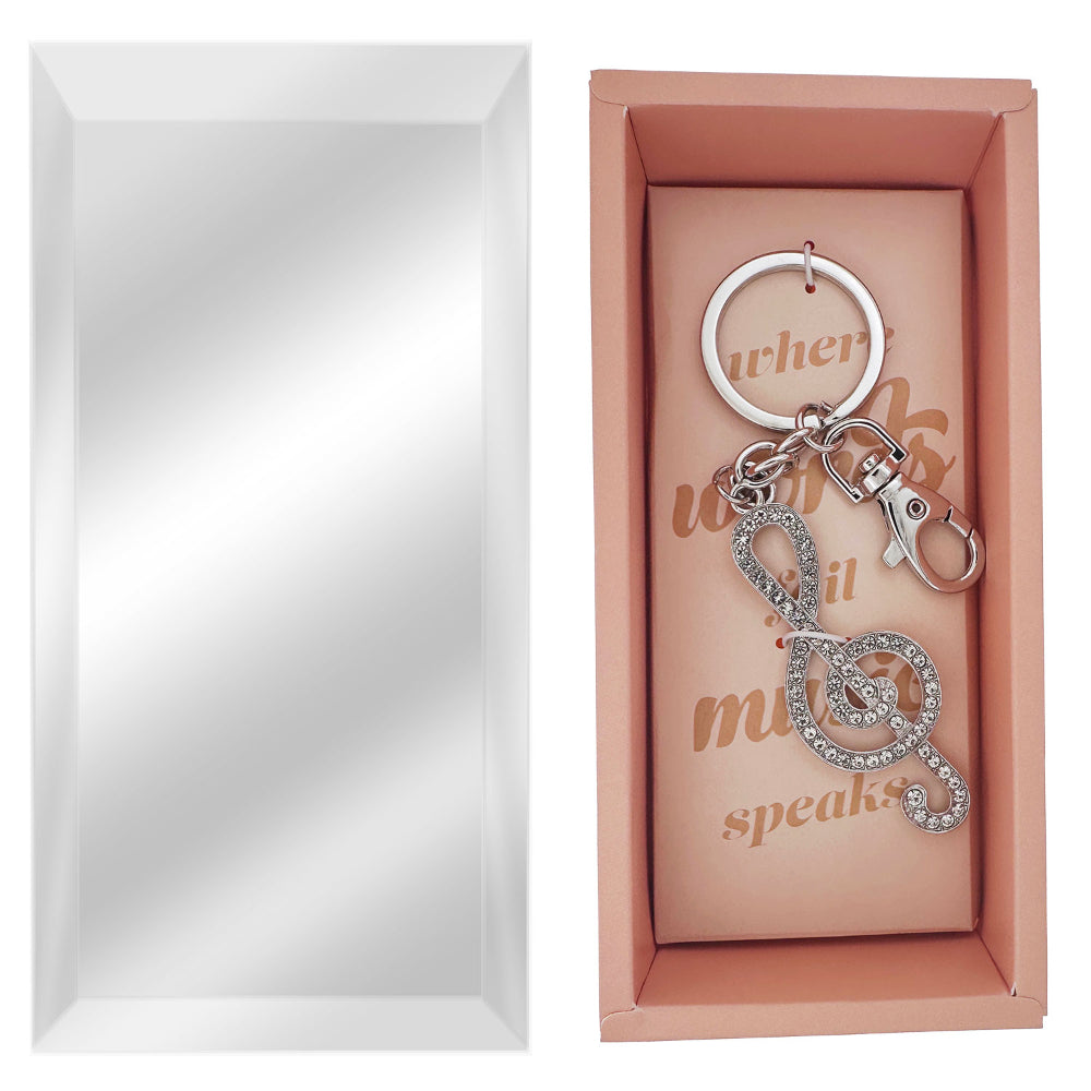 Lulu Grace Fashion Key Ring Where Words Fail Music Speaks Design