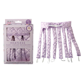 Beauty & Me Heatless Hair Curling Headband Purple Overnight No Heat Curls