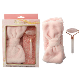 Beauty & Me Flamingo Garden Face Roller and Headband Skincare Gift Set
