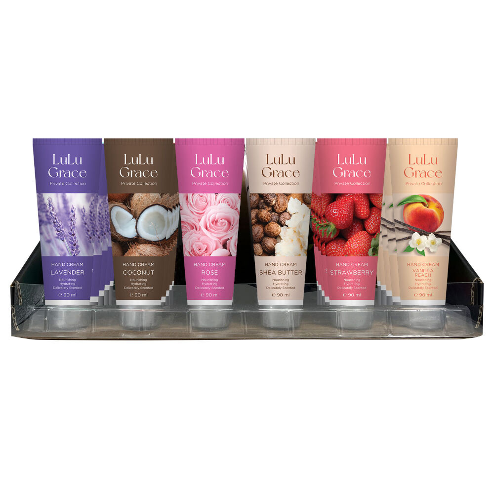Lulu Grace Hand Cream Assorted 90ml Display 24 Pack with Testers
